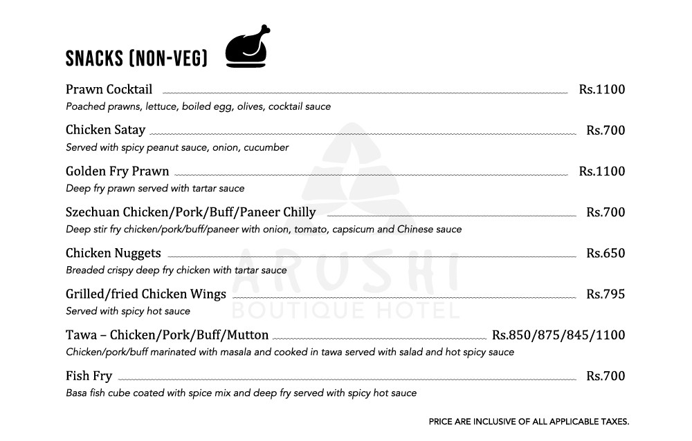 food menu