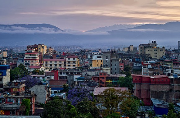 panoramic kathmandu valley from Marpha Restaurant and bar